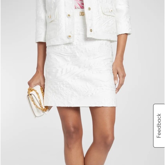 Dolce & Gabbana new skirt size 46/8 features Carretto motif jacquard fully lined - Picture 2 of 9